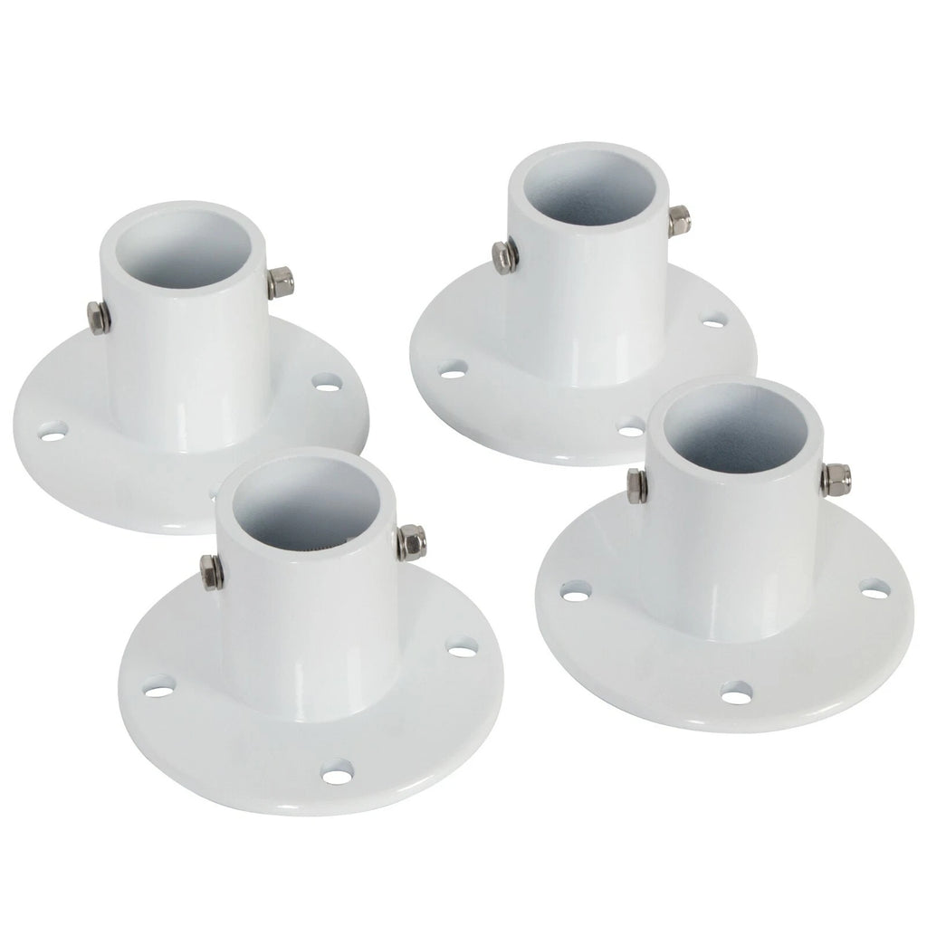 Set of 4 Aluminum Deck Flanges for In-ground Pool Slide