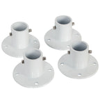 Set of 4 Aluminum Deck Flanges for In-ground Pool Slide