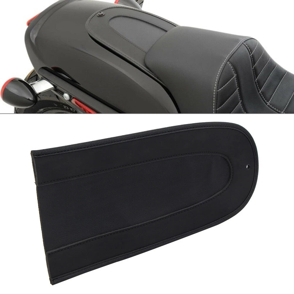 Black Leather Rivet Rear Fender Bib Solo Seat for Harley Softail (2018–2020)