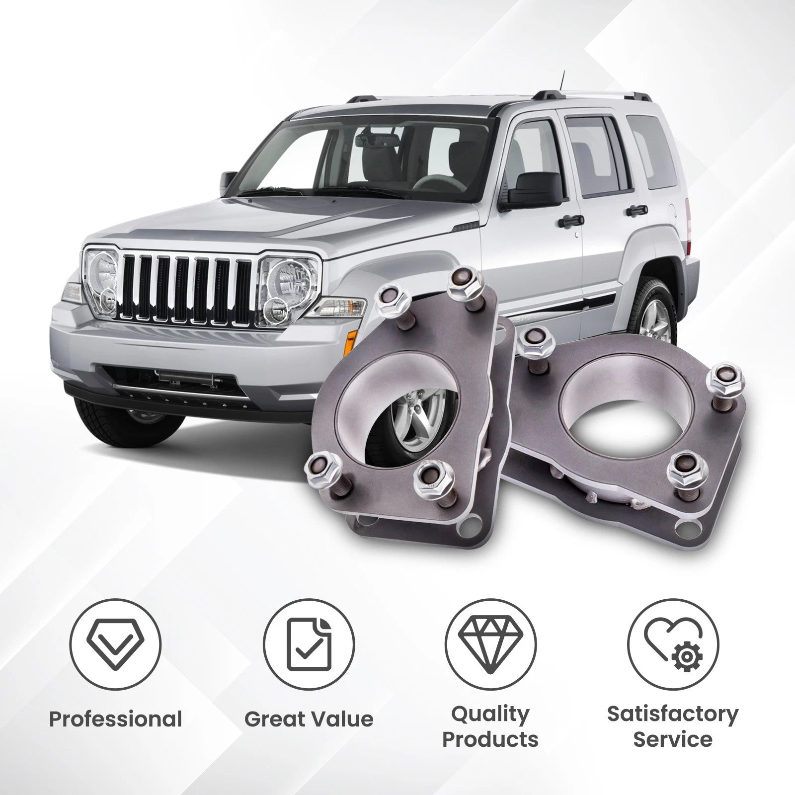 2" Front Suspension Leveling Lift Kit for Jeep Liberty KJ KK (2002-2012)