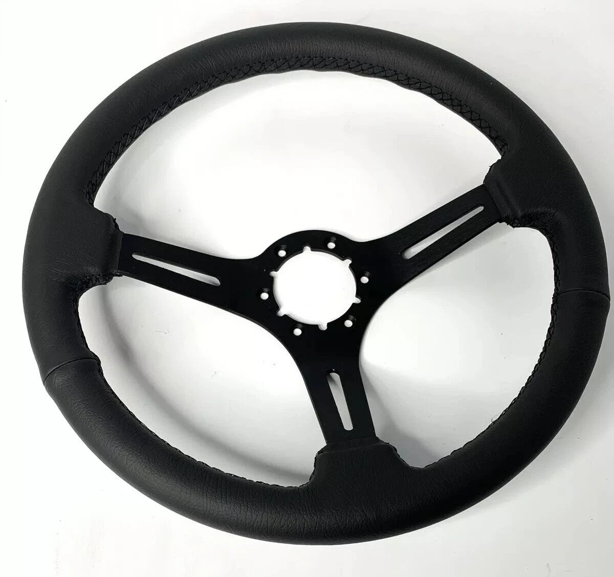 Steering Wheel Leather Grip 6 Hole Slotted for Chevrolet Corvette (1963–1982)