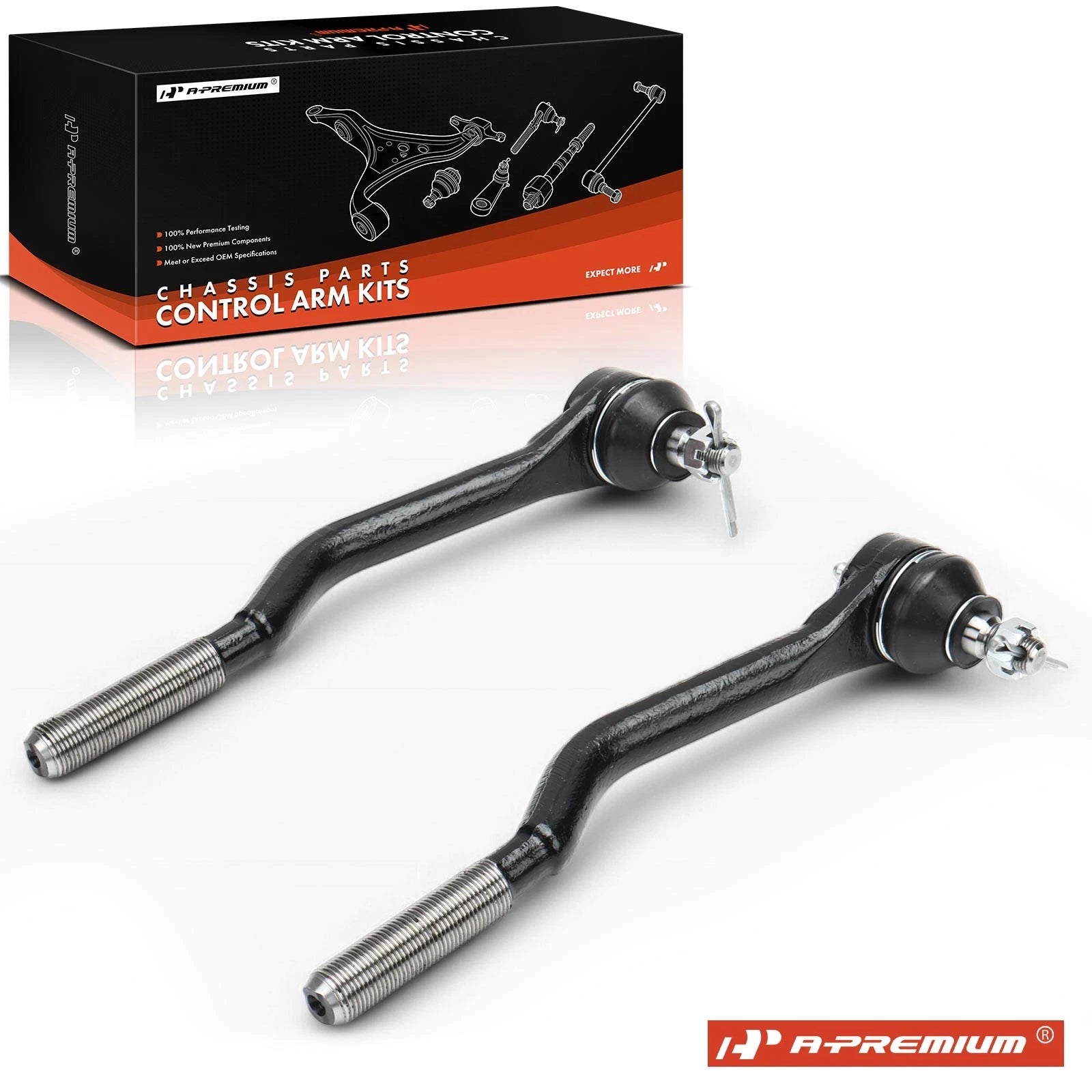 2X Front Inner Tie Rod End for Nissan Frontier (1998–2004)