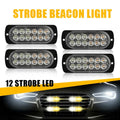Set of 4 LED Warning Hazard Beacon Strobe Light Bar for Make Model 