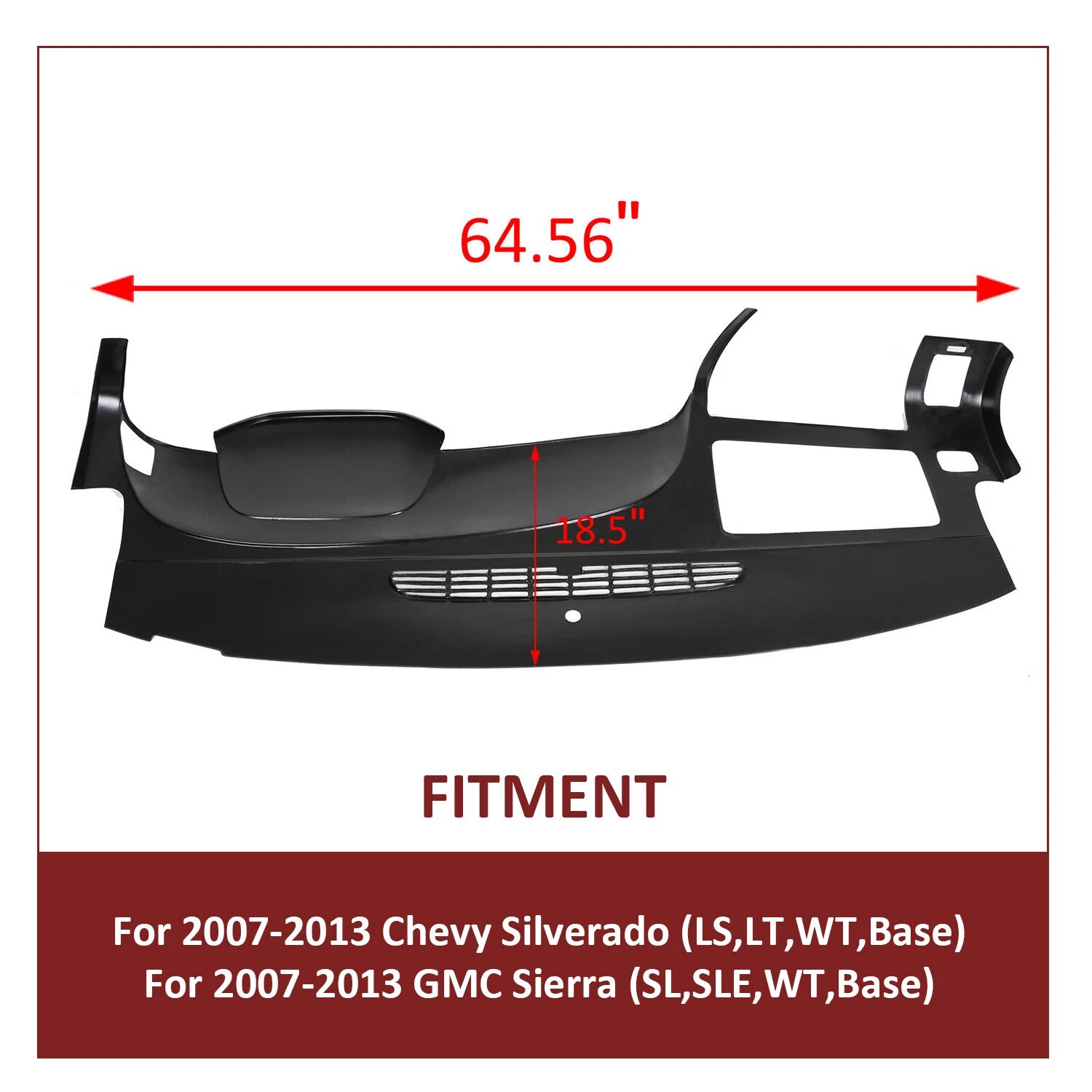 Dash Board Cover Cap for Chevrolet Silverado/Sierra (2007–2013)