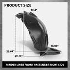 Front Right Fender Liner Splash Shield for Mercedes Benz GLE350d GLE450 (2016)