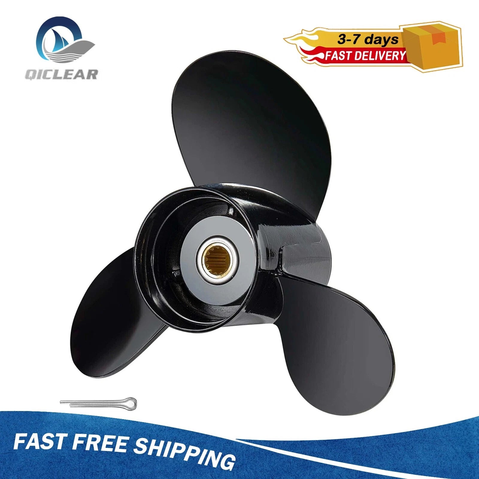 Outboard Propeller 13 1/4 x 17 for Evinrude 40-140HP (RH) (13 Spline)