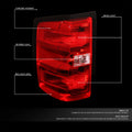 Left Side Tail Brake Light Lamp for Chevy Silverado GMC Sierra (2014–2019)