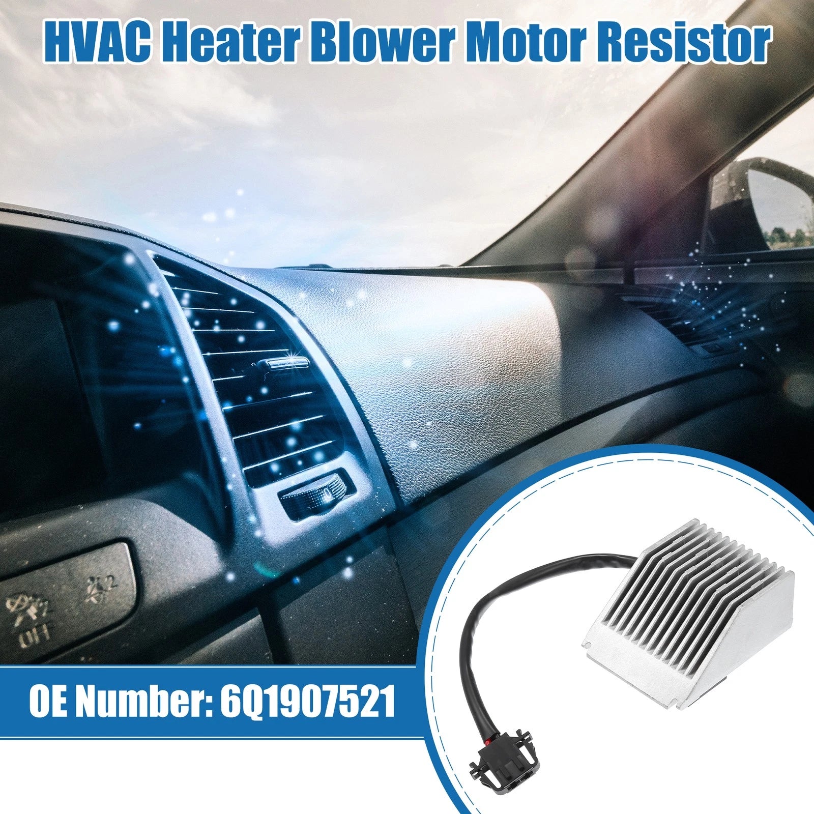 HVAC Heater Blower Motor Resistor No. 6Q1907521 for Audi A2 (2000–2005)