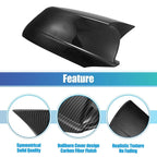 1 x Pair Door Wing Rearview Side Mirror Cover Cap Carbon Fiber Pattern for BMW