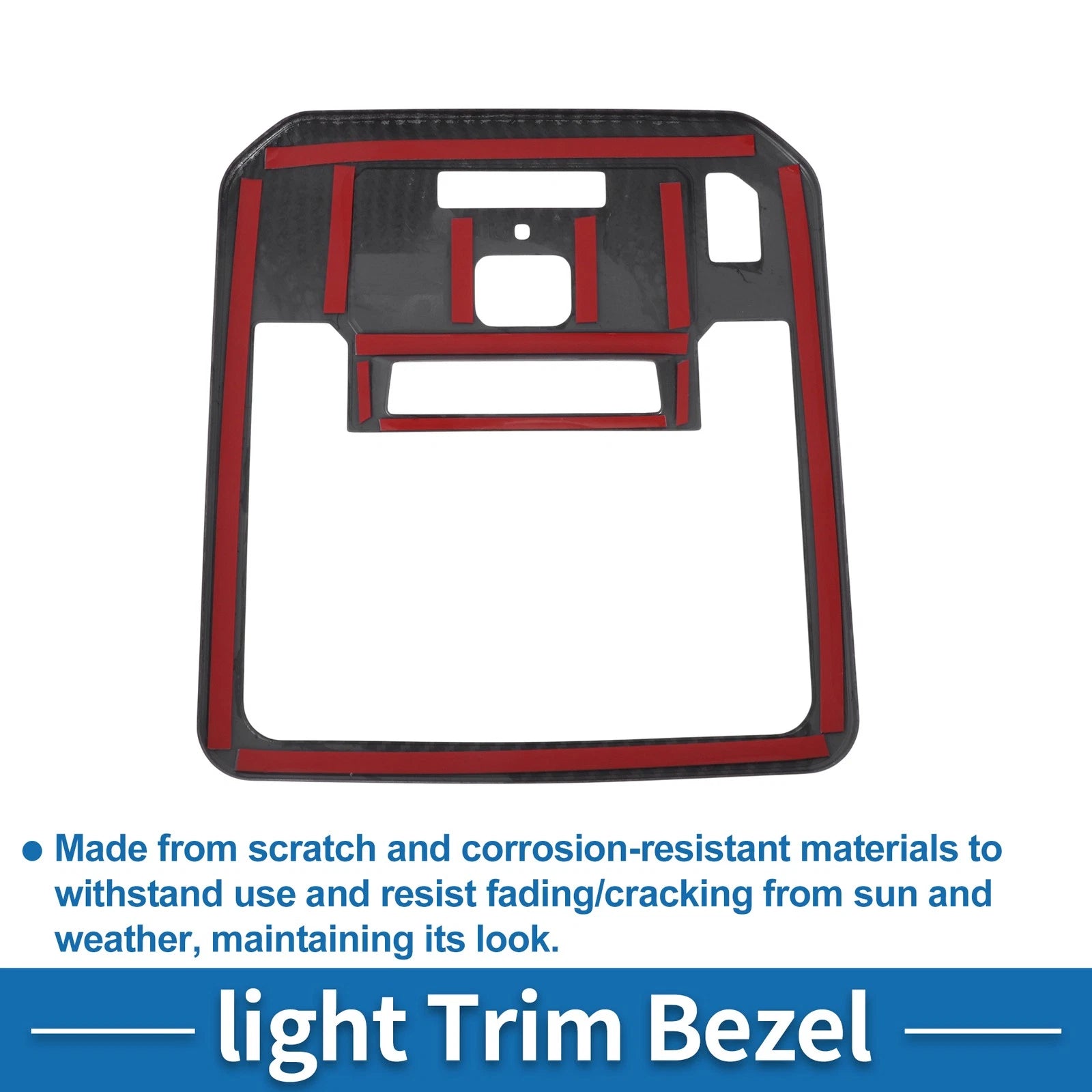 Front Row Headlight Trim Bezel for Toyota Tundra (2022–2023) Carbon Fiber Black