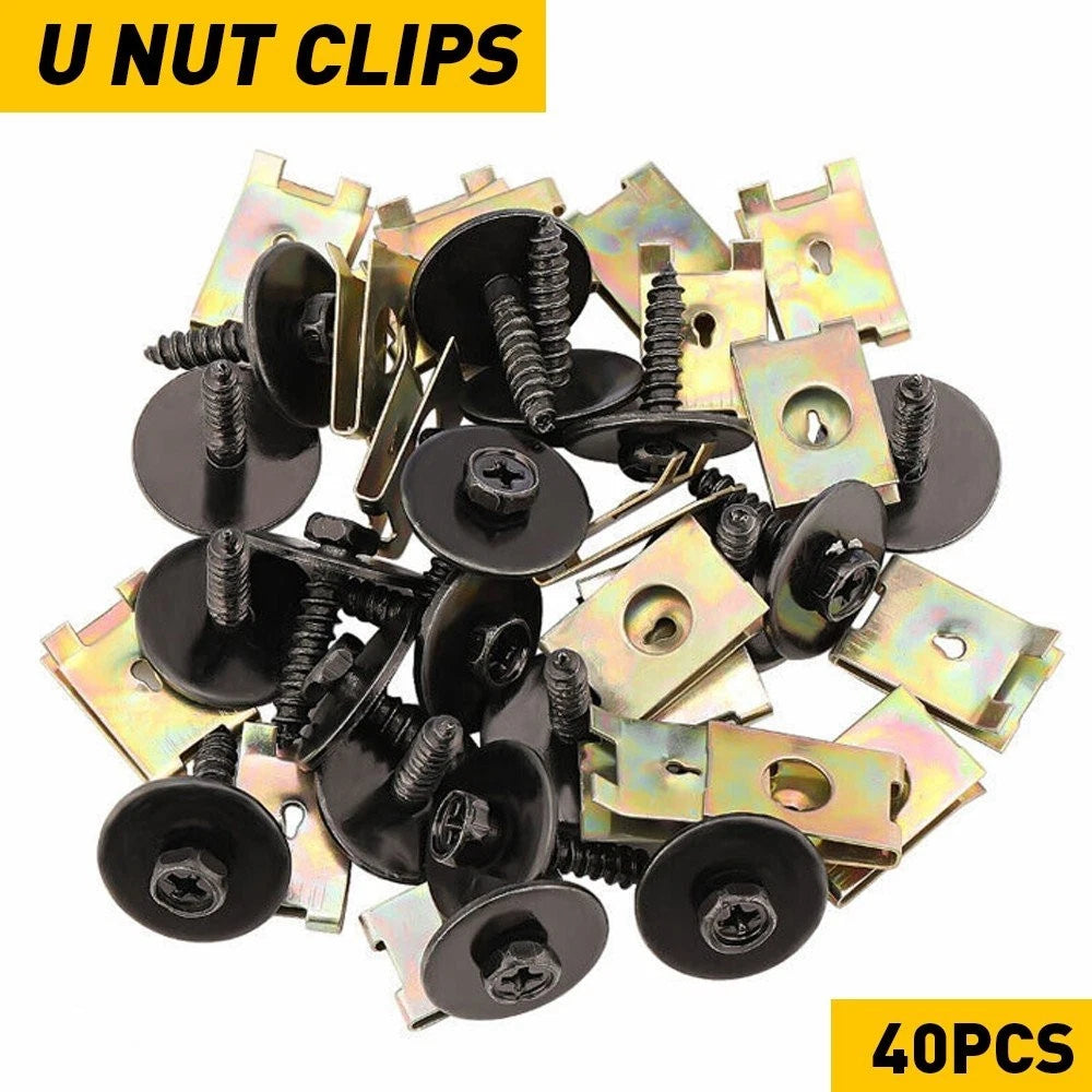 40x U Nut Hex Screw Fastener for BMW EXV