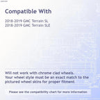 Wheel Skins Hub Caps Chrome Full Covers for GMC Terrain (2018–2019)