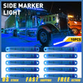 10X 9LED Sealed Side Marker Clearance Light for Truck Car Trailer Bus