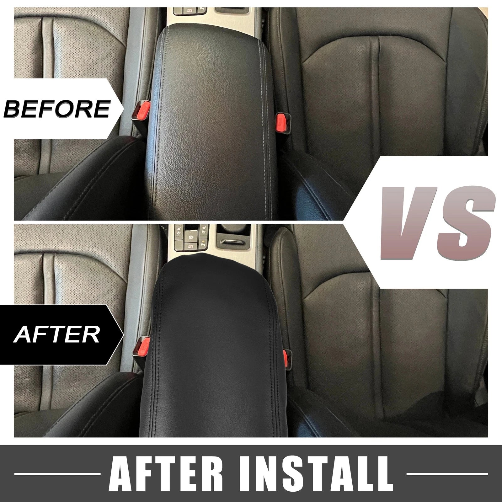 Center Console Armrest Cover Trim for Kia Optima (2016–2020) Black
