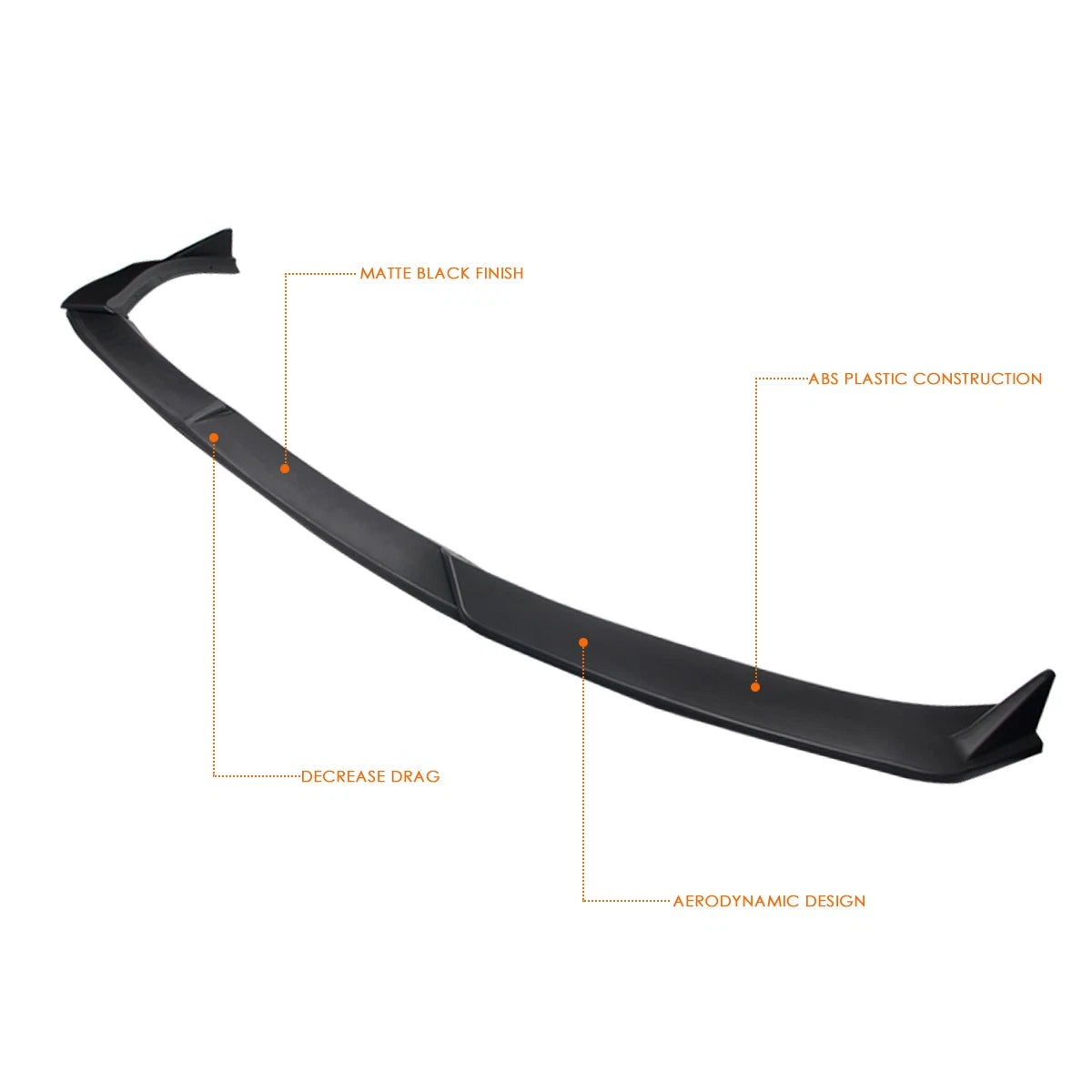 Matte Black Front Bumper Splitter Lip for Mazda 6 Atenza (2019–2021)