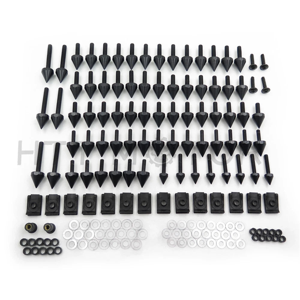 Fairing Bolt Fasteners Kit for Yamaha (Black Spike)