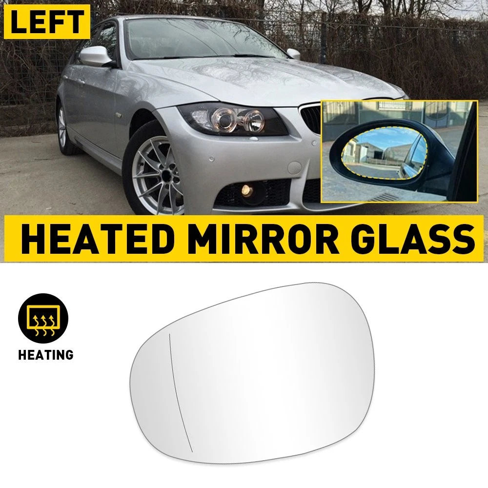 Heated Driver Side Mirror Glass for BMW E81 E90 E91 E92 325i 328i 335i (2009–2011)