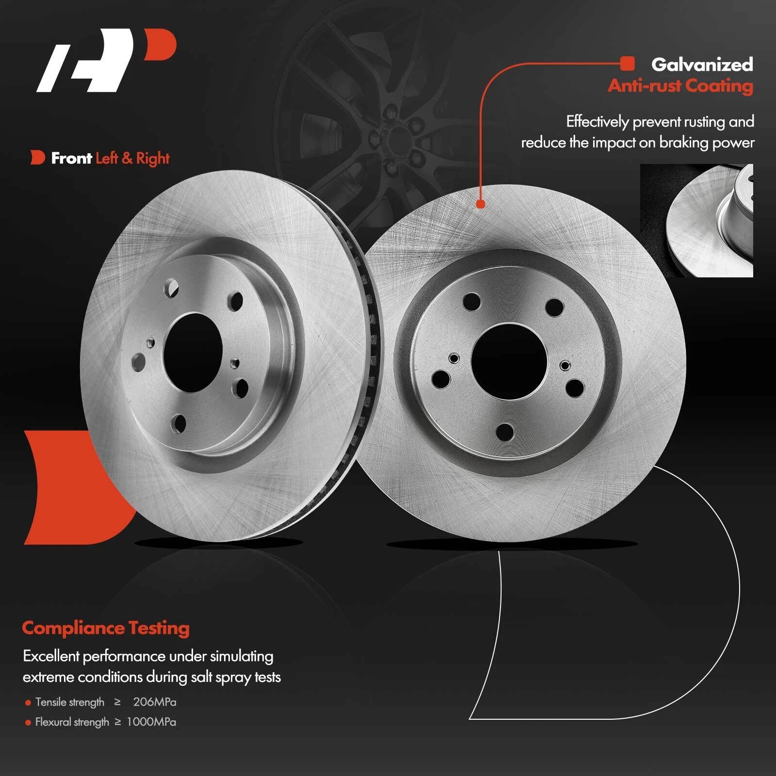 Front Rotors and Brake Pads for Toyota RAV4 and Scion (2006–2018)
