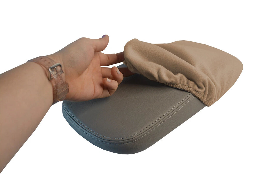 Fleece Console Lid Armrest Cover for Chrysler 200 (2011–2014) Beige