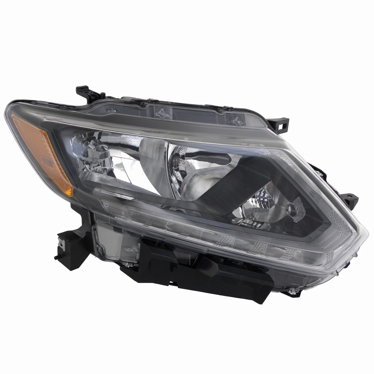 Passenger Halogen Headlight Assembly w LED Daytime Running Light for Toyota (2007–2013)