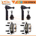 Set of 6 Front Wheel Bearing Hub Assembly Tie Rods Ball Joints for Chevrolet (2008)