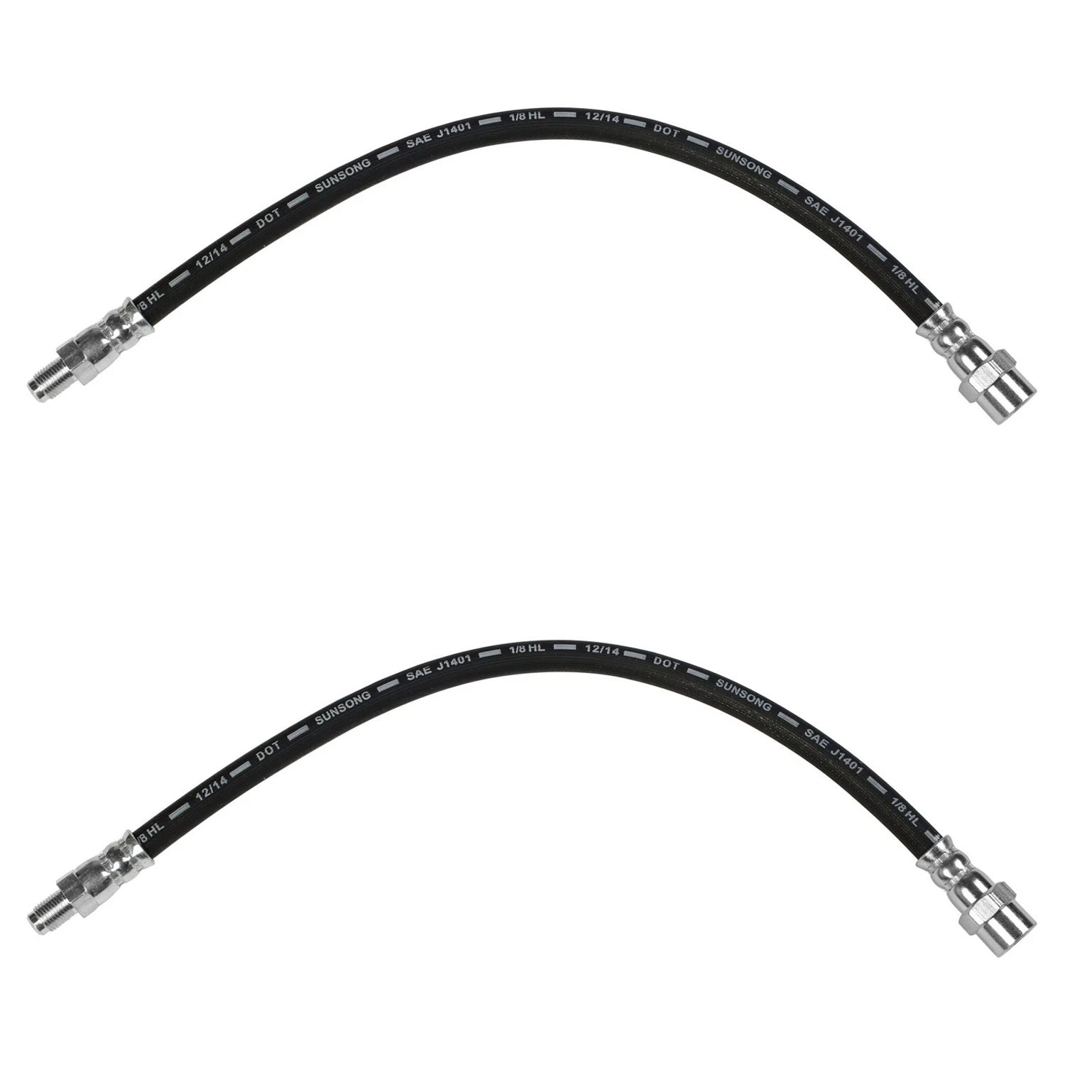 Set of 2 Front Brake Hydraulic Hoses for Benz W201 190D 190E W123 240D