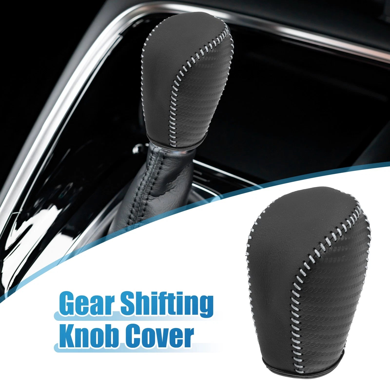 Gear Shifting Knob Cover Trim for Honda Civic (2016–2021) Black Gray