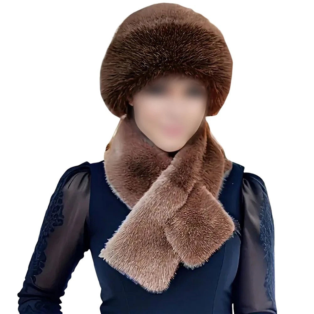 Set of 2 Thick Plush Warm Scarves and Hats for Women Winter (2023–2023)