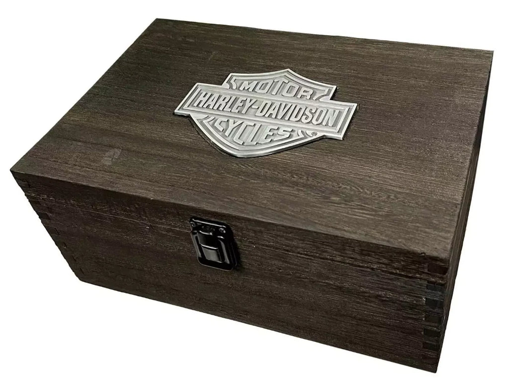 Whiskey Glass Gift Set with Bar & Shield Logo for Harley-Davidson