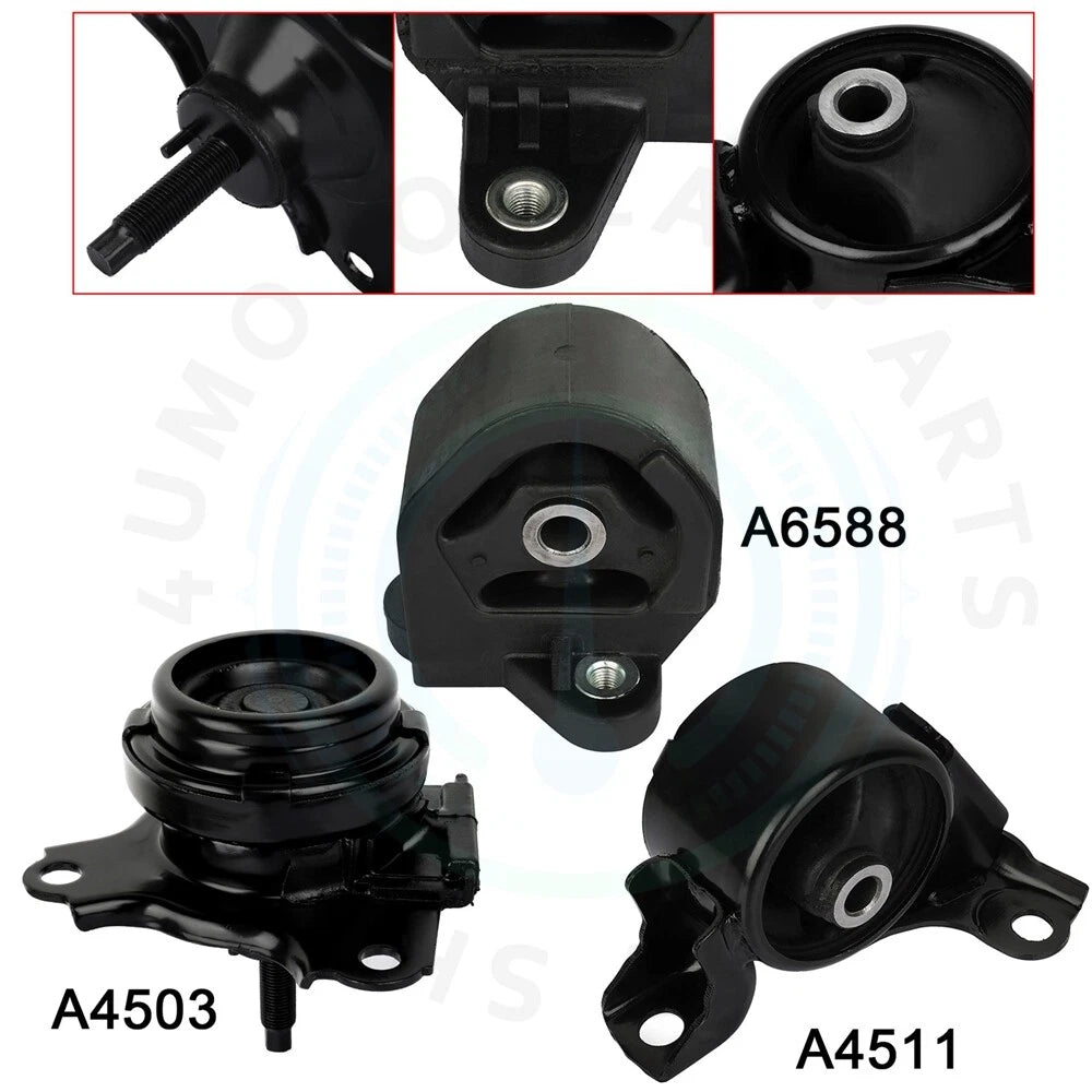 3X Engine Motor Mounts for Honda Civic (2003–2005) 1.3L Hybrid