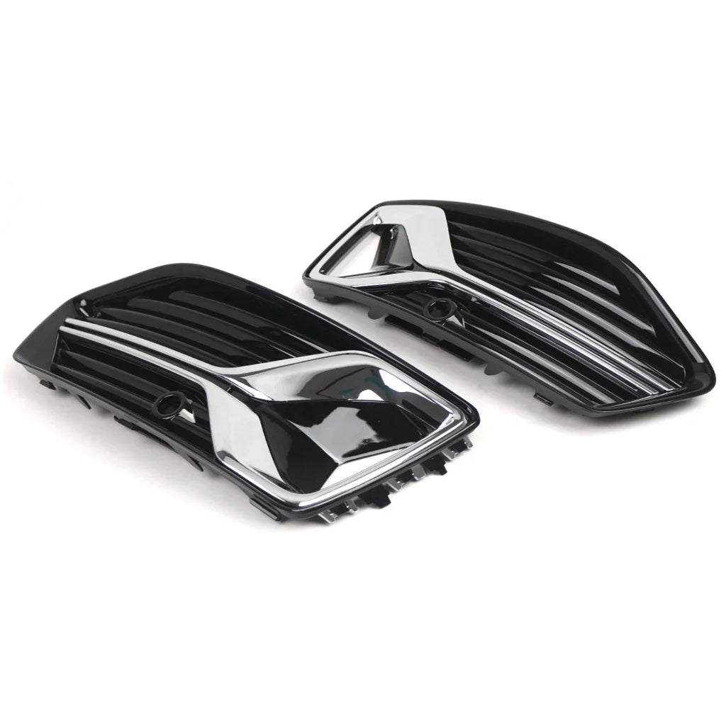 Front Bumper Fog Light Grill Covers for Audi A6 C8 (2019–2023)