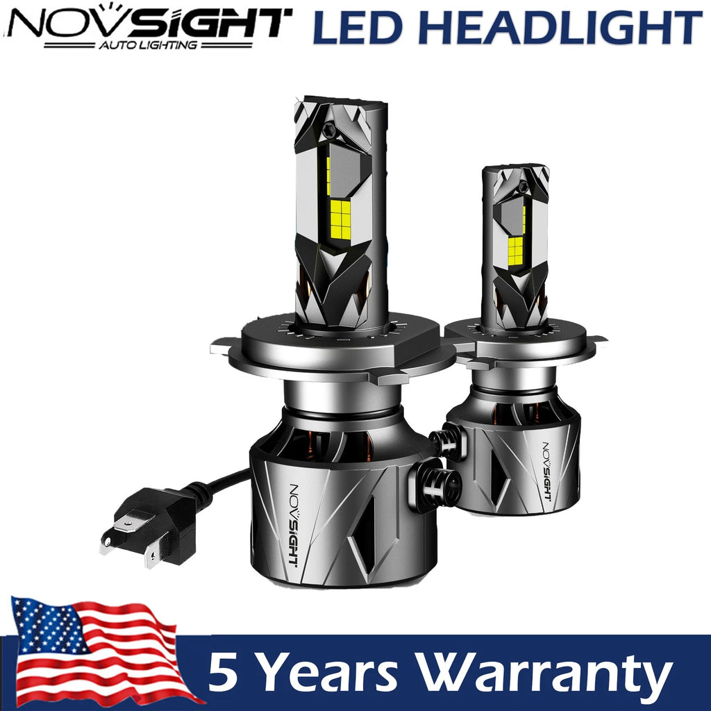 2X 9003 H4 LED Headlight Bulbs for Universal Fit (60000LM 6500K)