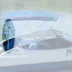 1" Aluminum Tube Bimini Top Rear Support Poles Pair with Mounts for Most Frames
