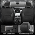Set of 2 Universal Voris Series Front Row Seat Covers for Car SUV Black