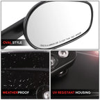 Oval LED Signal Side View Mirrors for Universal Naked Bike Cruiser