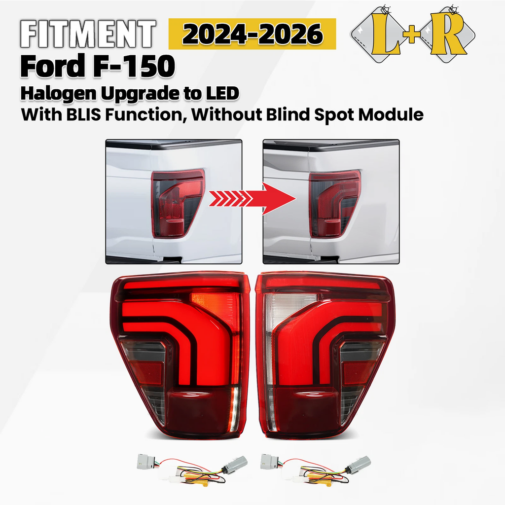 Full LED Tail Lights for Ford F-150 (2024–2026) - W/ BLIS Pair
