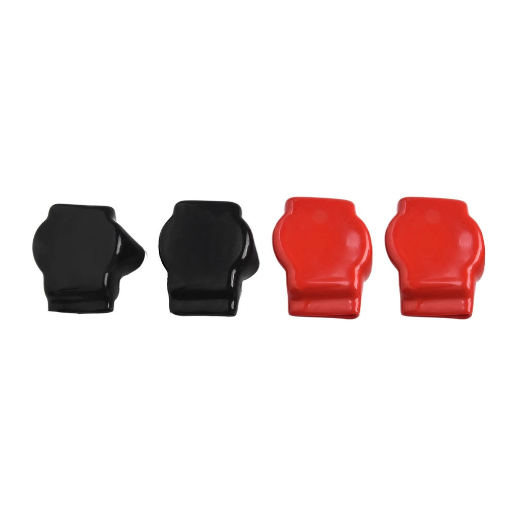 Set of 4 Battery Terminal Rubber Covers Red & Black for Universal