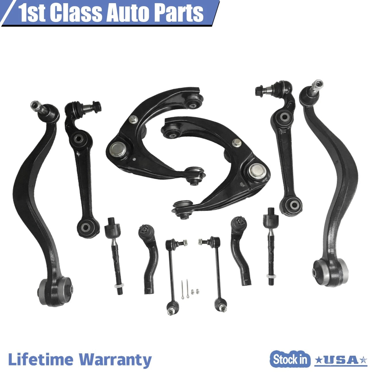 12pc Front Suspension Control Arms Kit for Ford Fusion Milan (2006-2007)