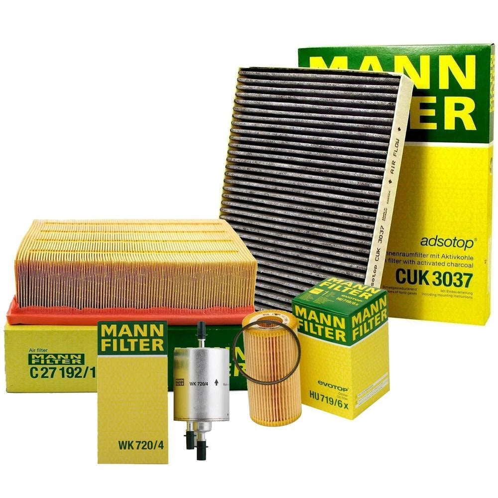 Mann Oil Air Carbon Cabin Fuel Filter Service Kit for Audi A4 Quattro (2002–2008)
