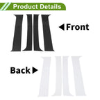 Set of 4 Door Pillar Window Trim for Chevy Silverado (2000–2006) Black
