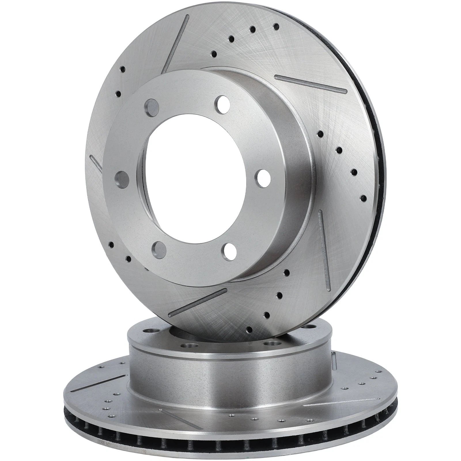 Set of 2 Front Brake Drilled & Slotted Rotors & Ceramic Pads for Toyota Tacoma (1999–2003)