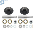 Round Spindle Axle Kit with 6 x 5.5 Lug Idler Hubs for 6000# Axle