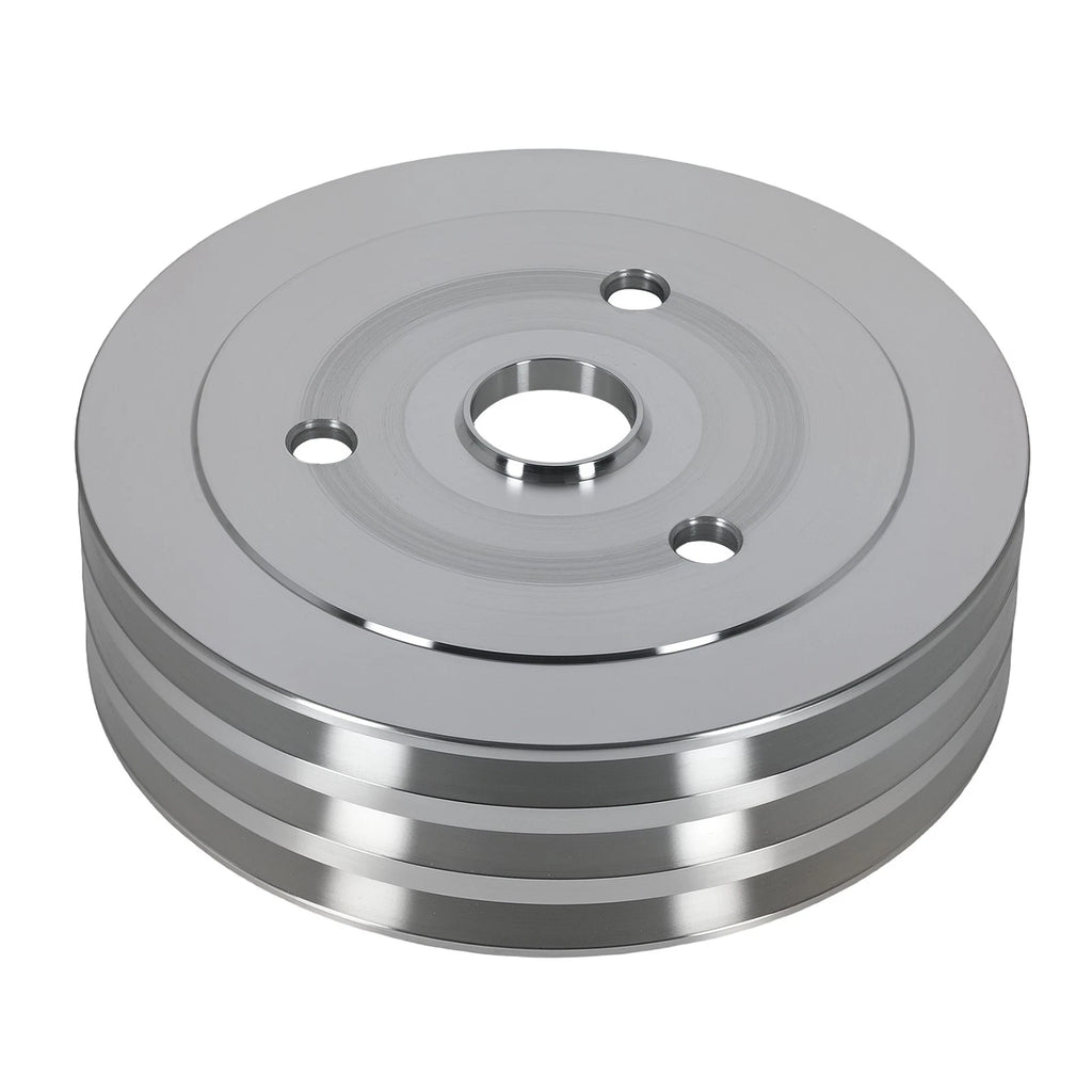 Aluminum Triple 3-Groove Crankshaft Crank Pulley for Small Block Chevy (SWP)