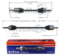 Set of 2 Front CV Axle Shafts for Kia Spectra5 (2004–2009)