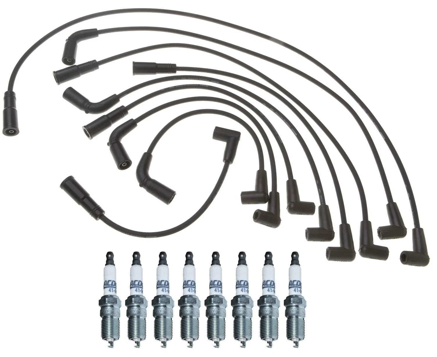 Pro Ignition Wire Set & ACDelco 8 Platinum Spark Plugs for Caprice 4.3L V8 (1991–1996)