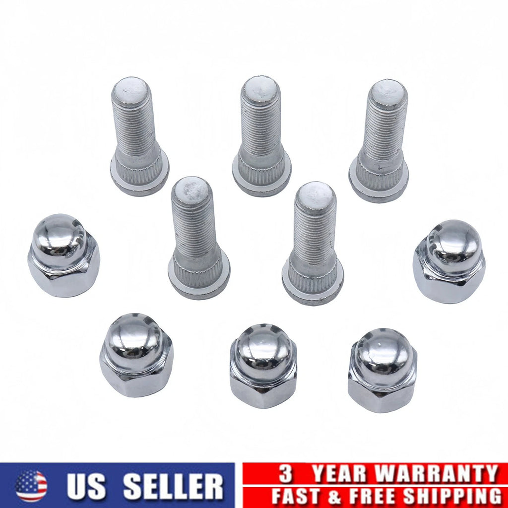 Set of 12 Wheel Lug Studs + Chrome Lug Nuts for Subaru Legacy Outback (2008–2019)