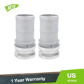 2X 3" Aluminum Camlock Type E Adapter for Universal Hose Connection