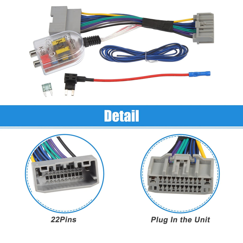 70-6522 Radio Amp Subwoofer Amplifier Plug Play Wire Harness for Mitsubishi