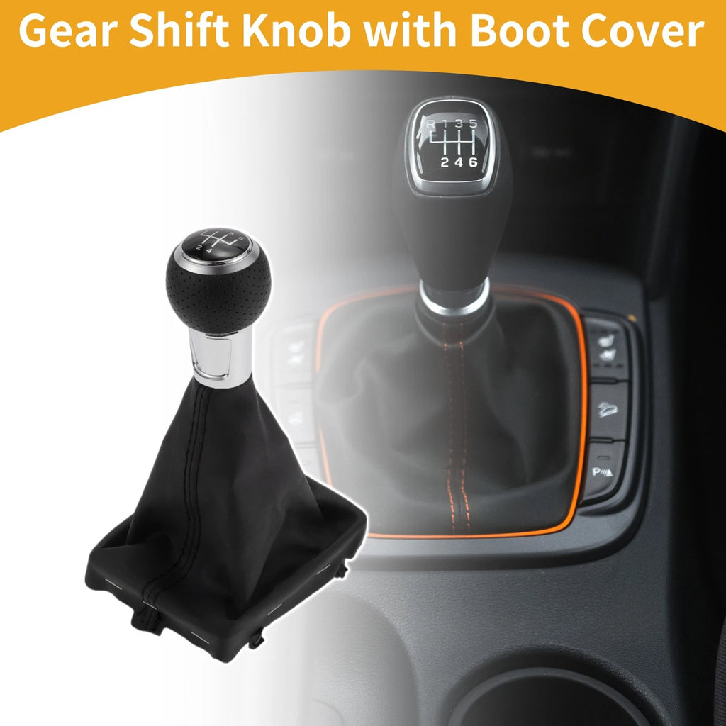 5 Speed Shift Knob with Boot Cover for Audi A3 (2008–2013)
