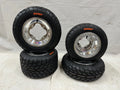 Set of 4 DWT A5 Polished Rims with Low Profile Tires for YFZ450 Raptor 700 Banshee